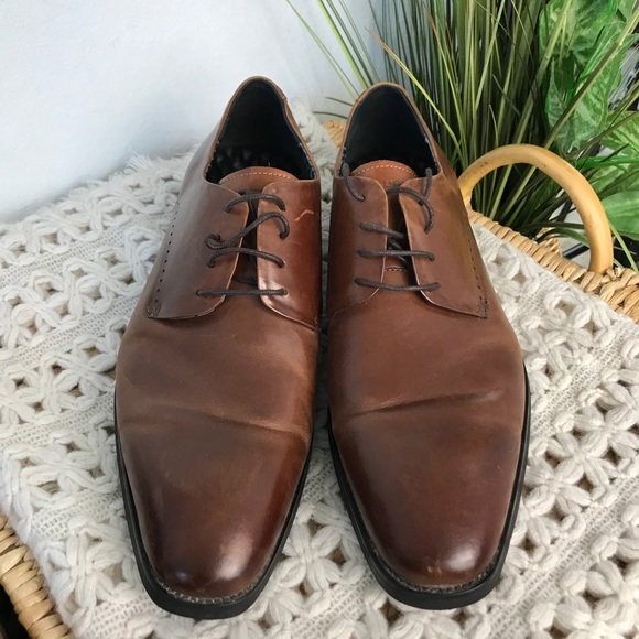 KARL LAGERFELD Men's Leather Derby Dress Shoes - Picture 4 of 7